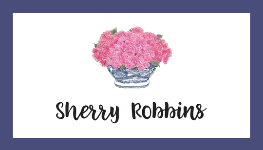 Pretty Pink Flowers Folded Enclosure Cards